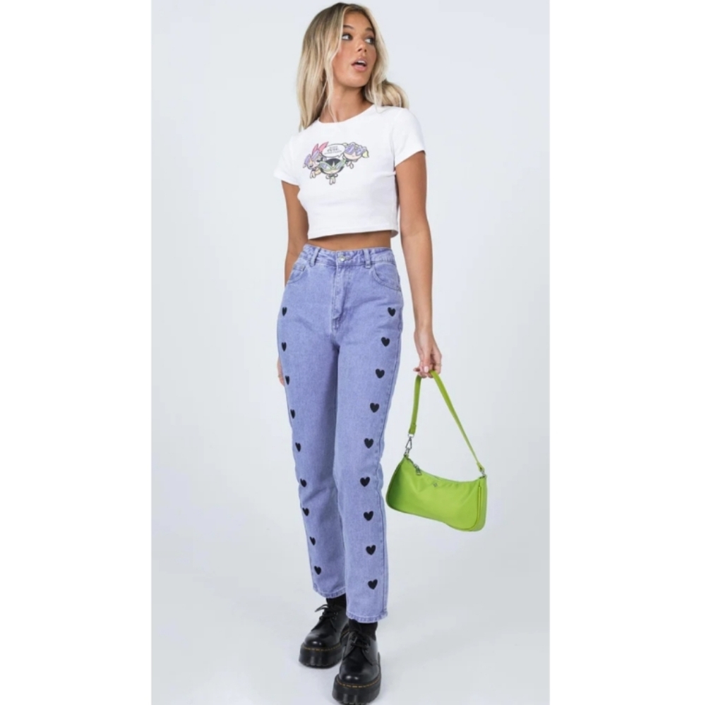 Princess Poly Love is Around Embroidered Jeans Size 4